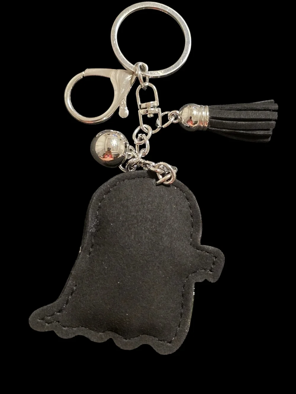 Rainbow Rhinestone Ghost Bag Charm Keychain